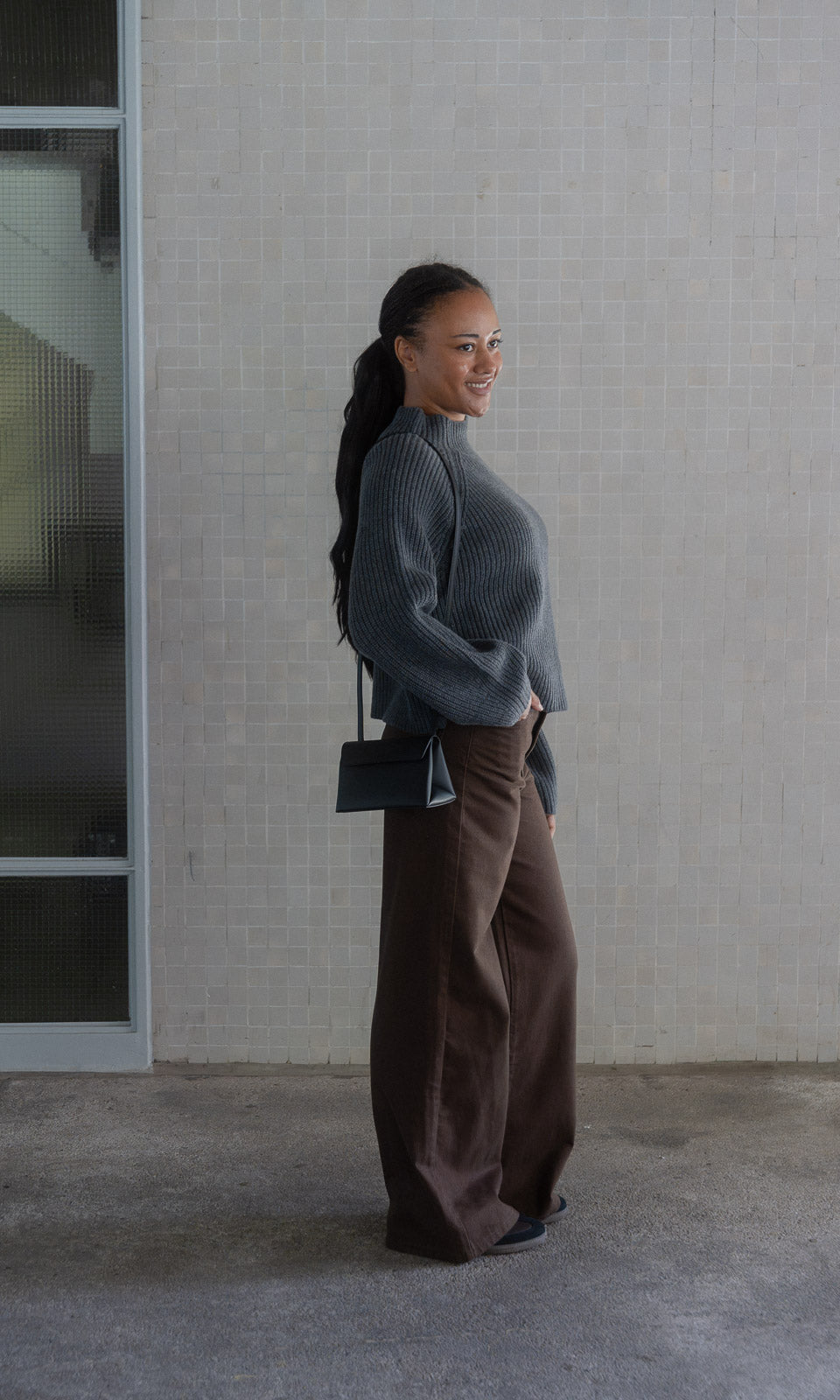 Long Leg Jeans / Braun