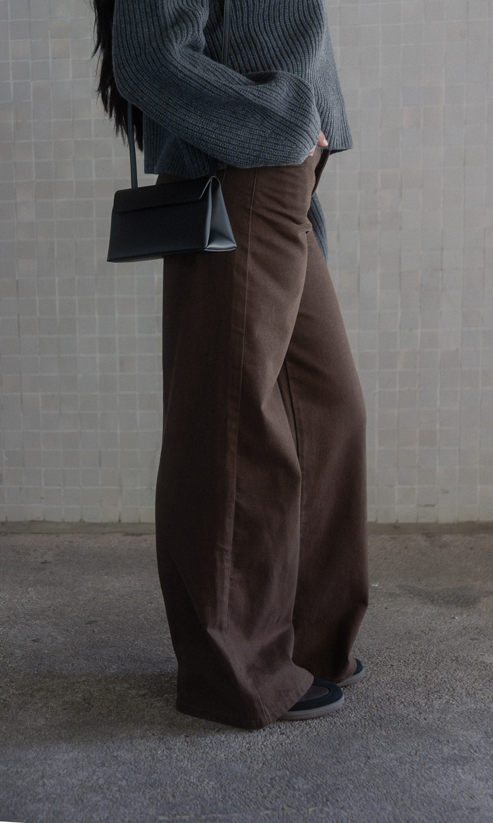 Long Leg Jeans / Braun