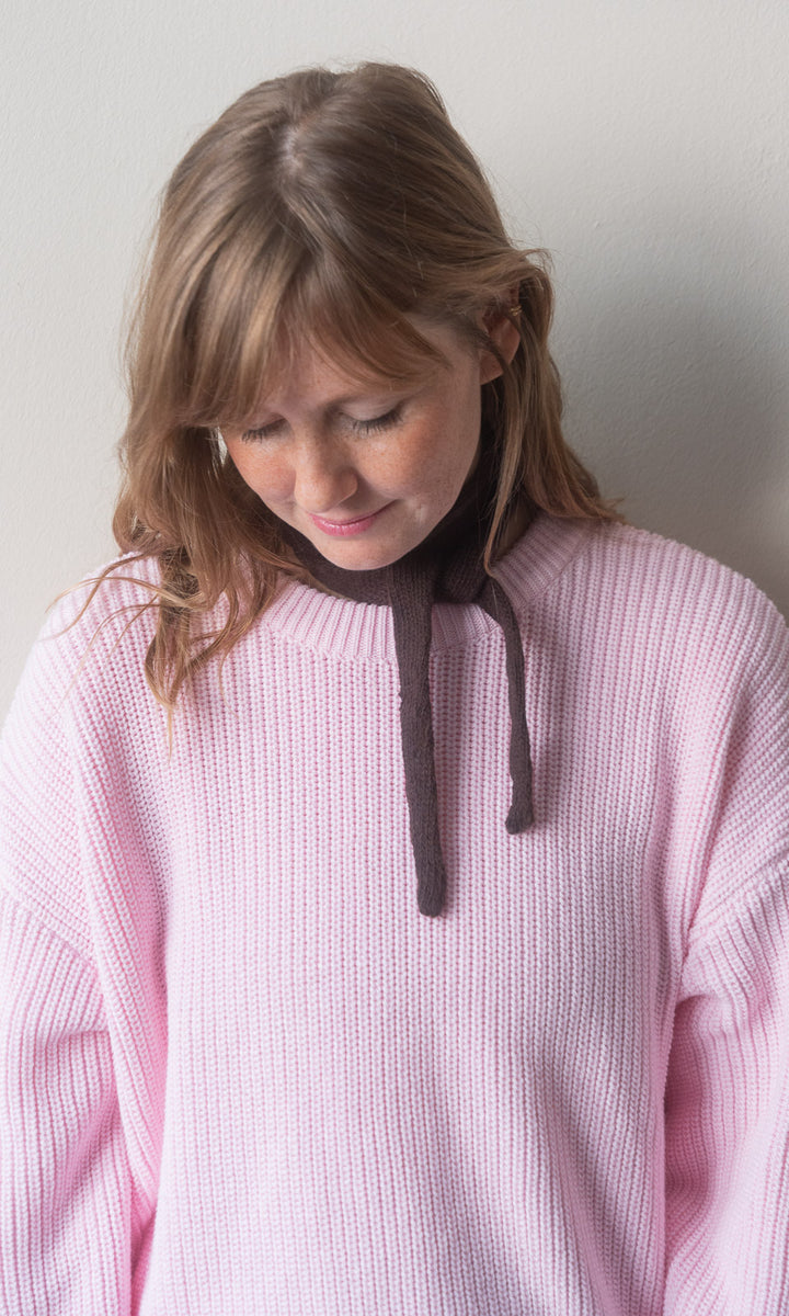Strickpullover aus Bio-Baumwolle / Helles Rosé - abricot coco