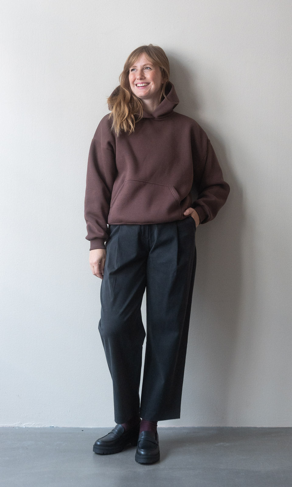 Bundfaltenhose - abricot coco