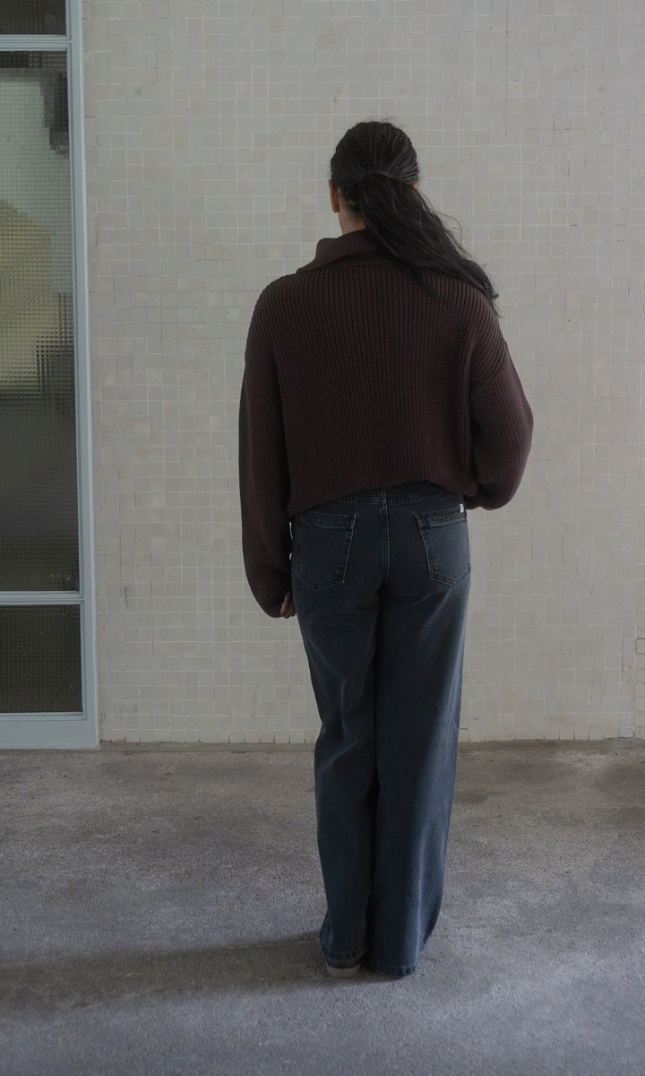 Long Leg Jeans / Schwarz