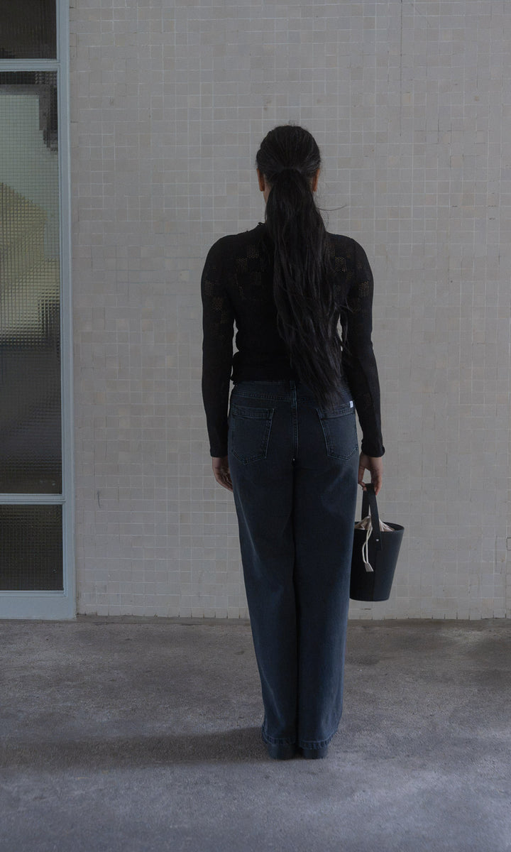 Long Leg Jeans / Schwarz