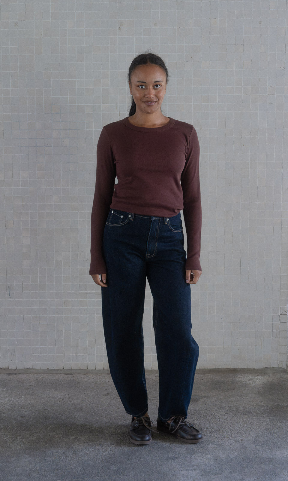 Langarmshirt Zoé / Braun