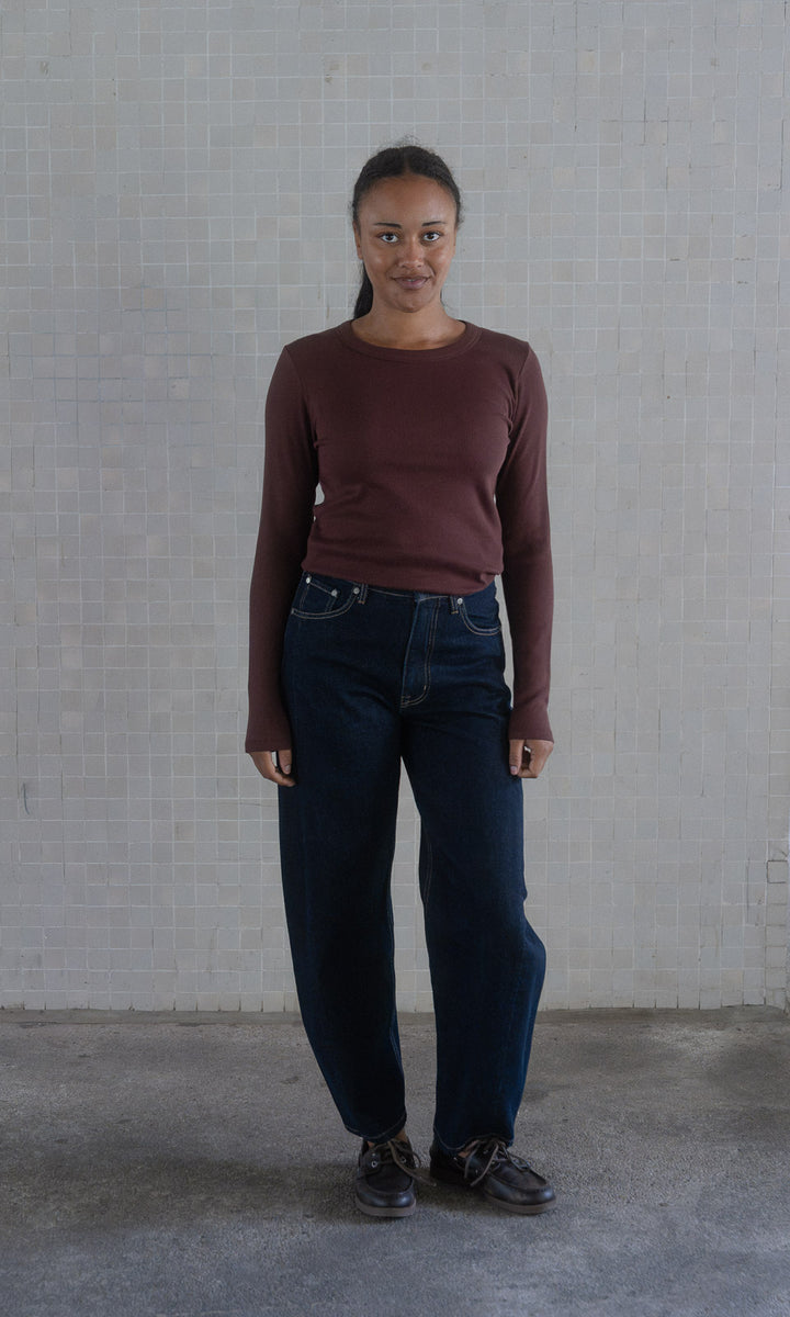 Langarmshirt Zoé / Braun