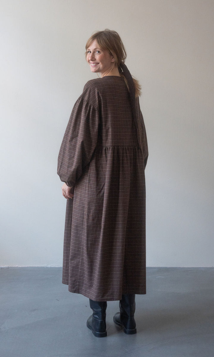 Karo Kleid Lovis / Braun