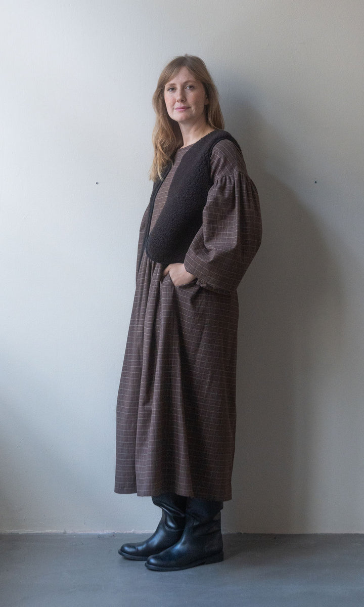Karo Kleid Lovis / Braun