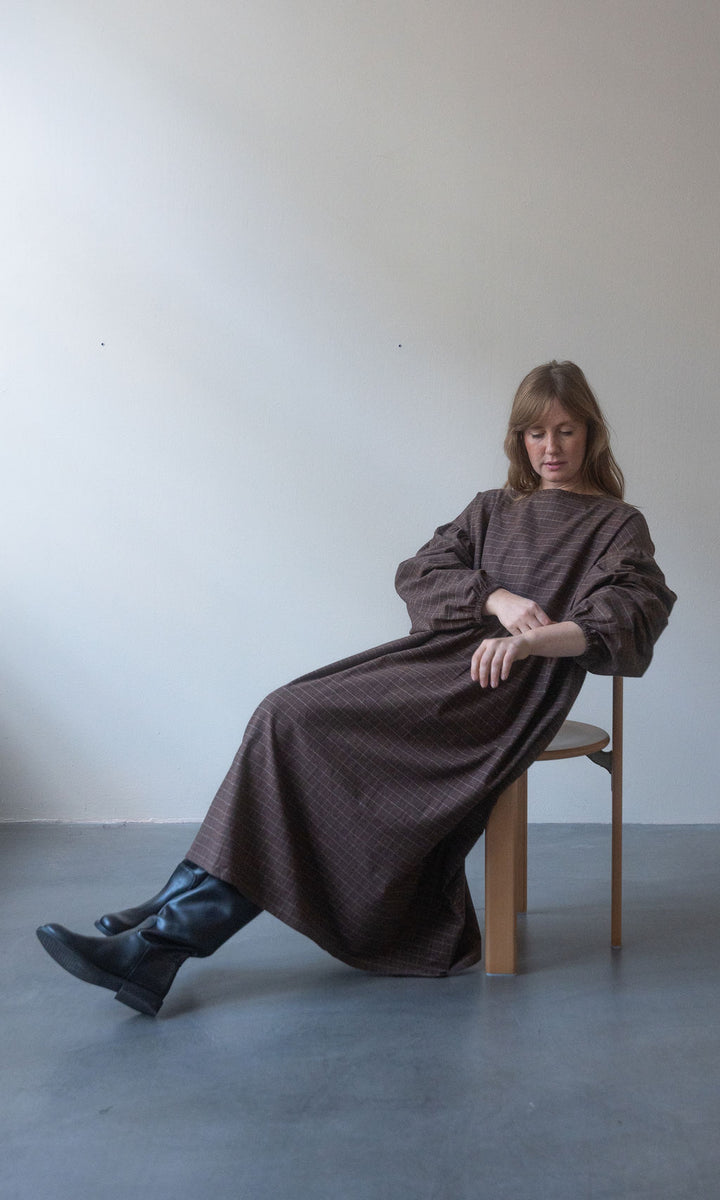 Karo Kleid Lovis / Braun
