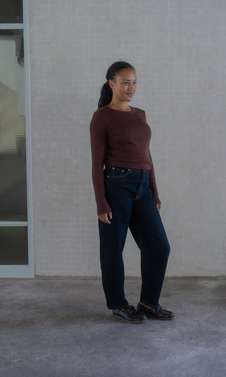 Langarmshirt Zoé / Braun