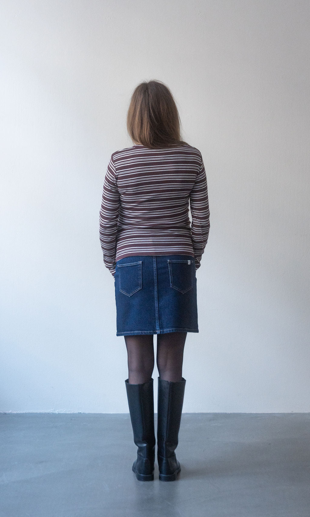 Kurzer Jeans Umstandsrock / Dunkelblau