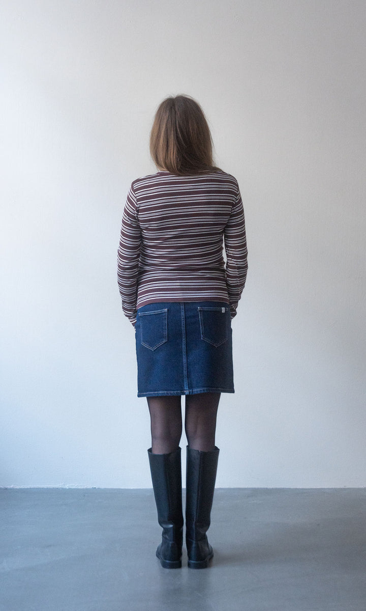 Kurzer Jeans Umstandsrock / Dunkelblau