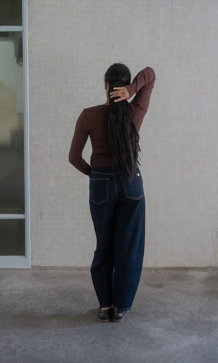 Langarmshirt Zoé / Braun
