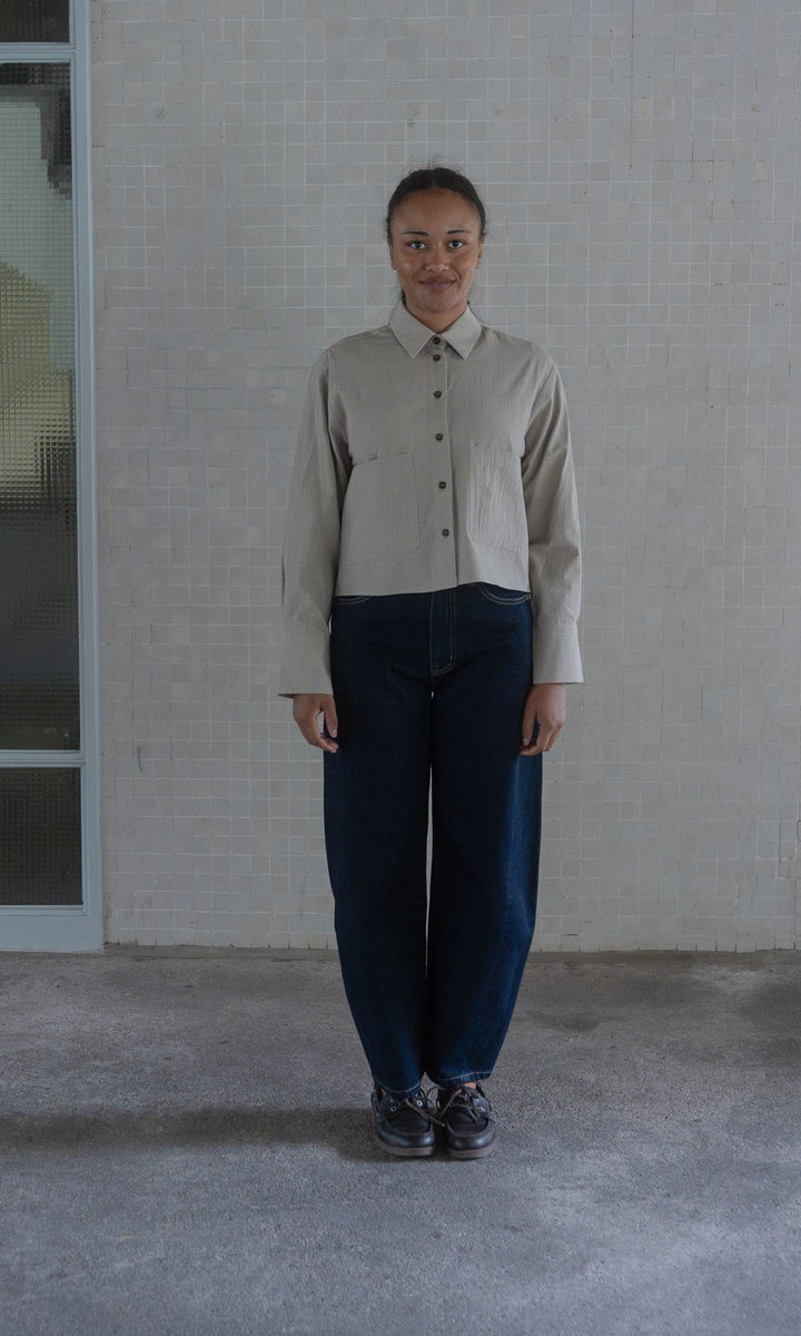 Barrel Jeans / Dunkelblau