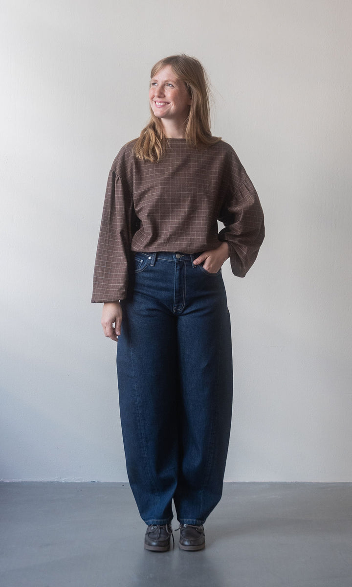 Karo Bluse Lovis / Braun