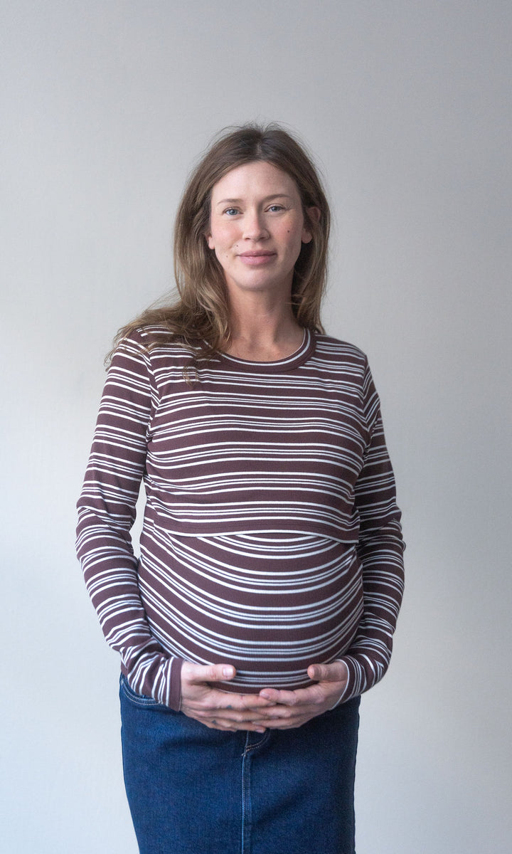 Gestreiftes Langarm Stillshirt Zoé