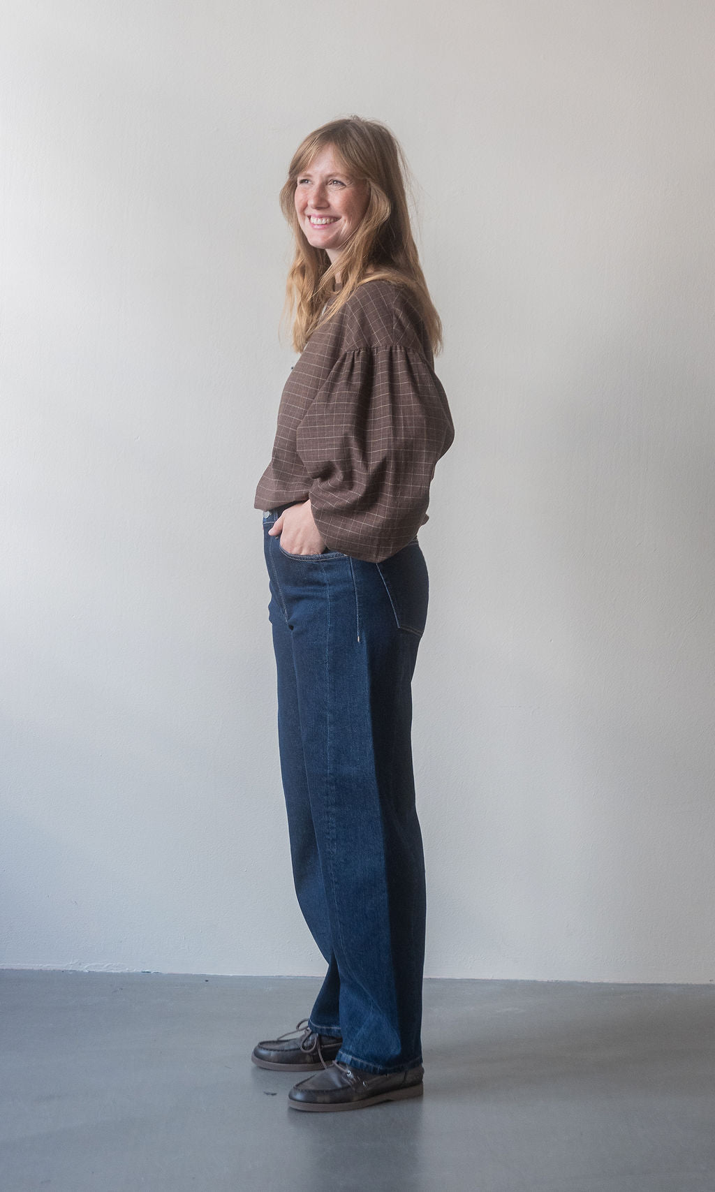 Karo Bluse Lovis / Braun