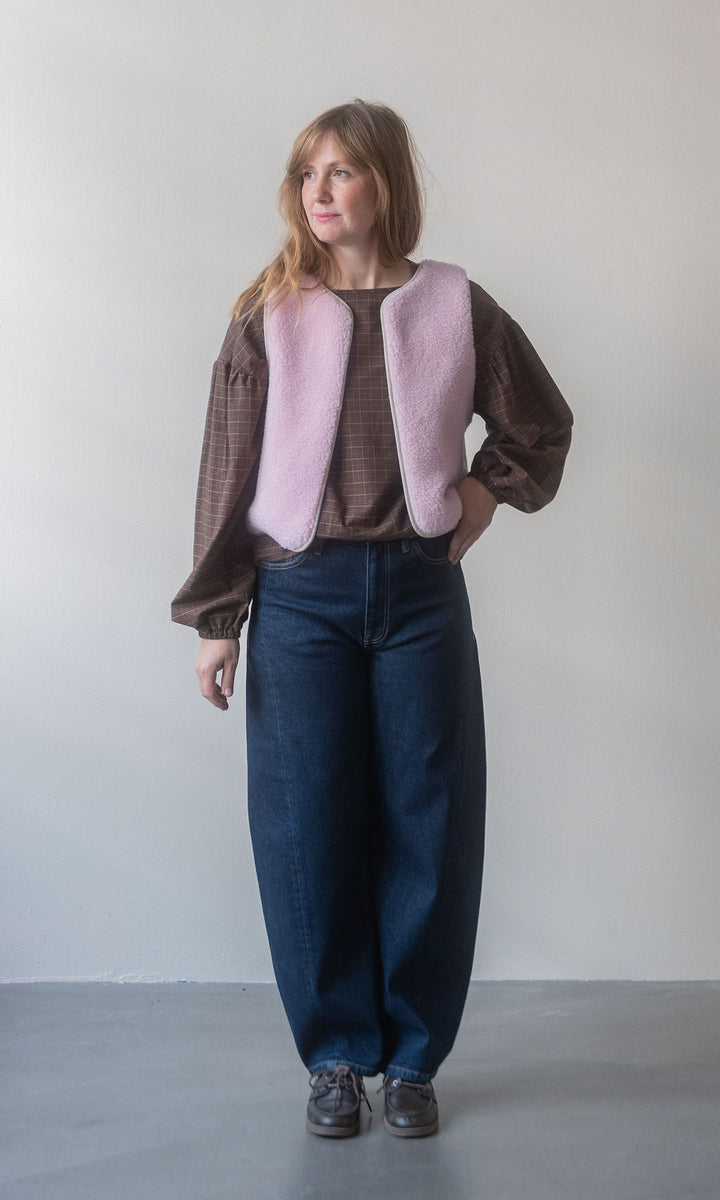 Karo Bluse Lovis / Braun