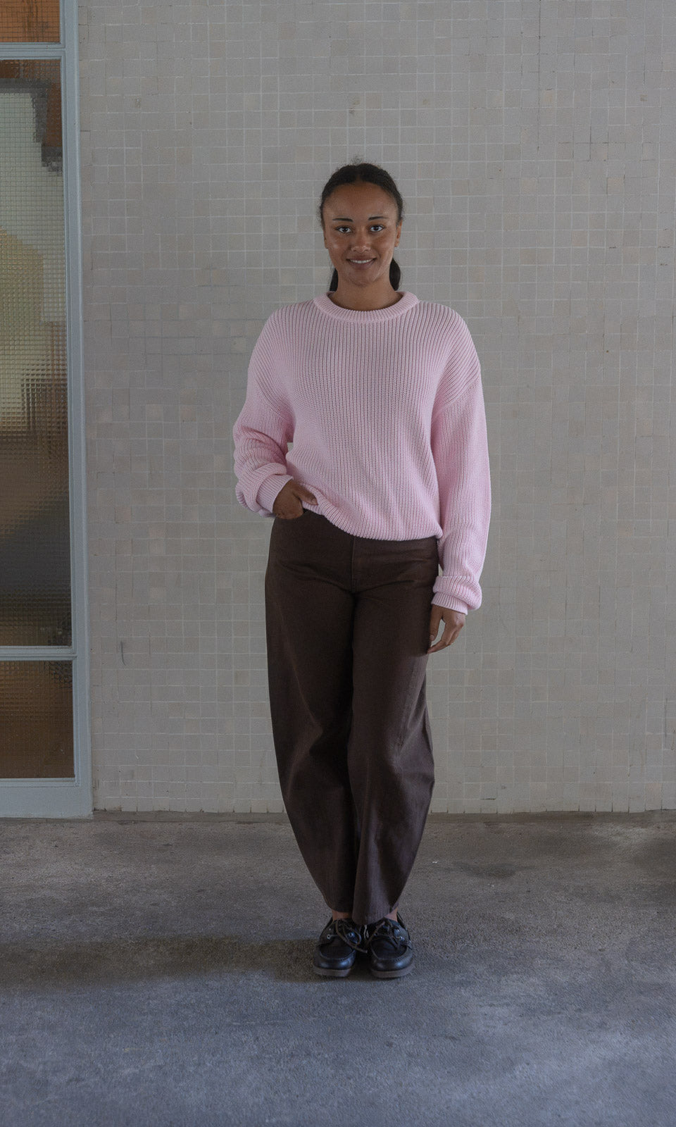 Barrel Jeans / Braun