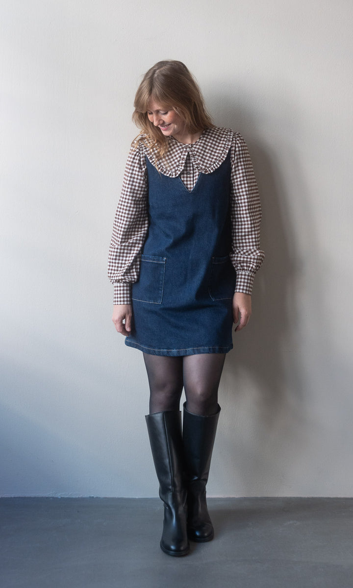 Kurzes Jeanskleid Audrey / Dunkelblau