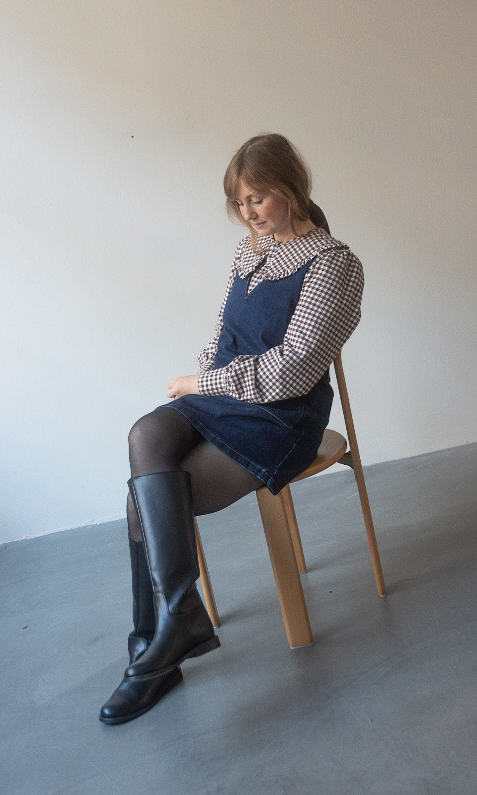 Kurzes Jeanskleid Audrey / Dunkelblau