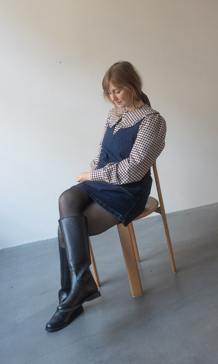 Kurzes Jeanskleid Audrey / Dunkelblau
