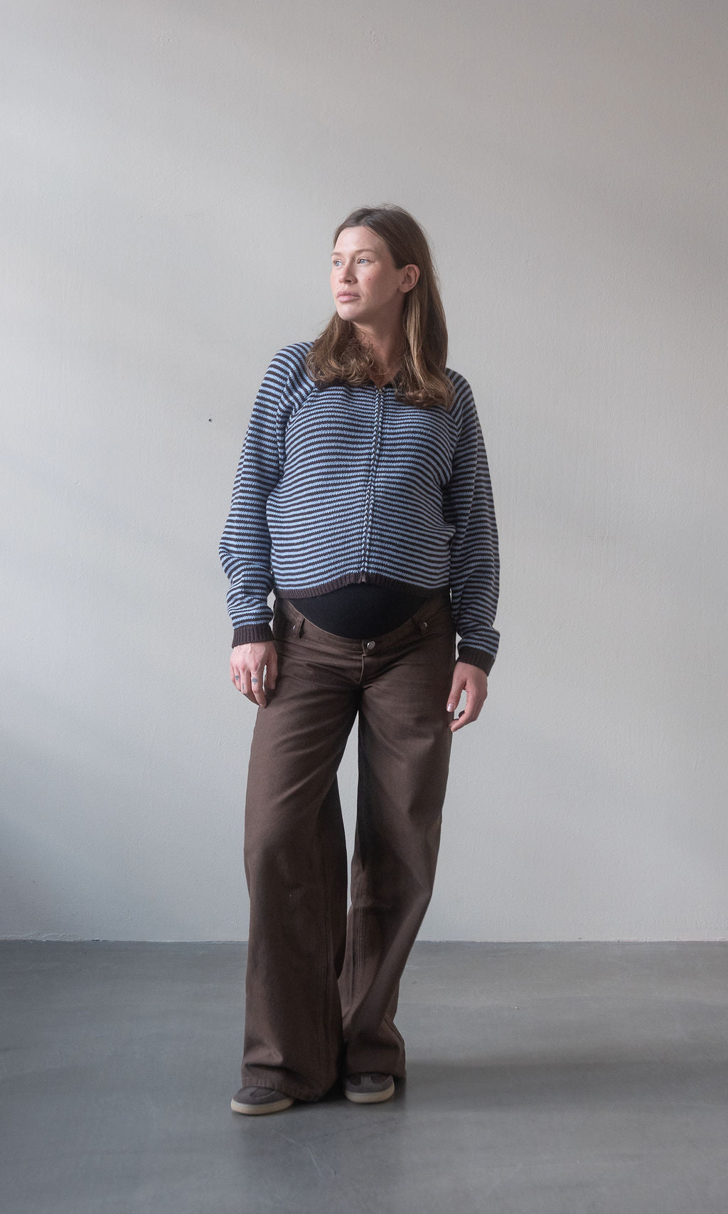 Umstandsjeans Long Leg / Braun