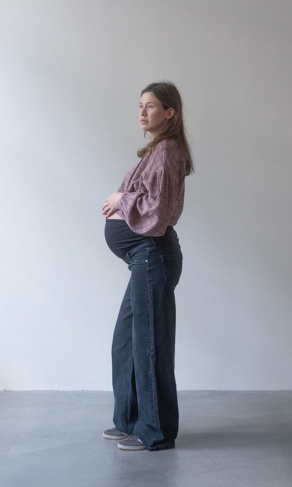 Umstandsjeans Long Leg / Schwarz