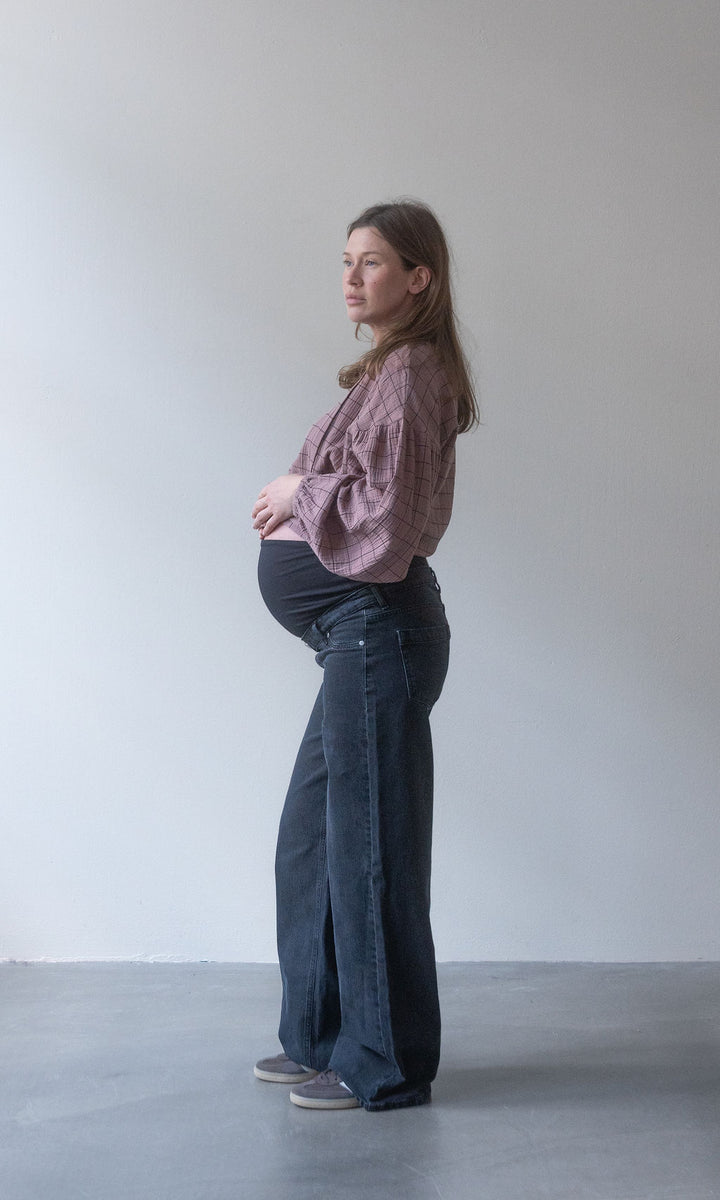 Umstandsjeans Long Leg / Schwarz