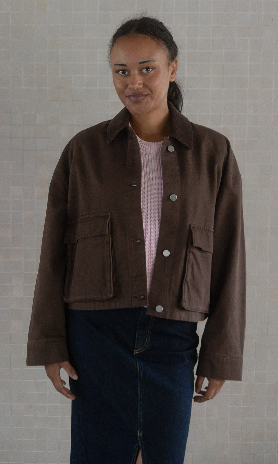 Midi Jeansrock / Dunkelblau