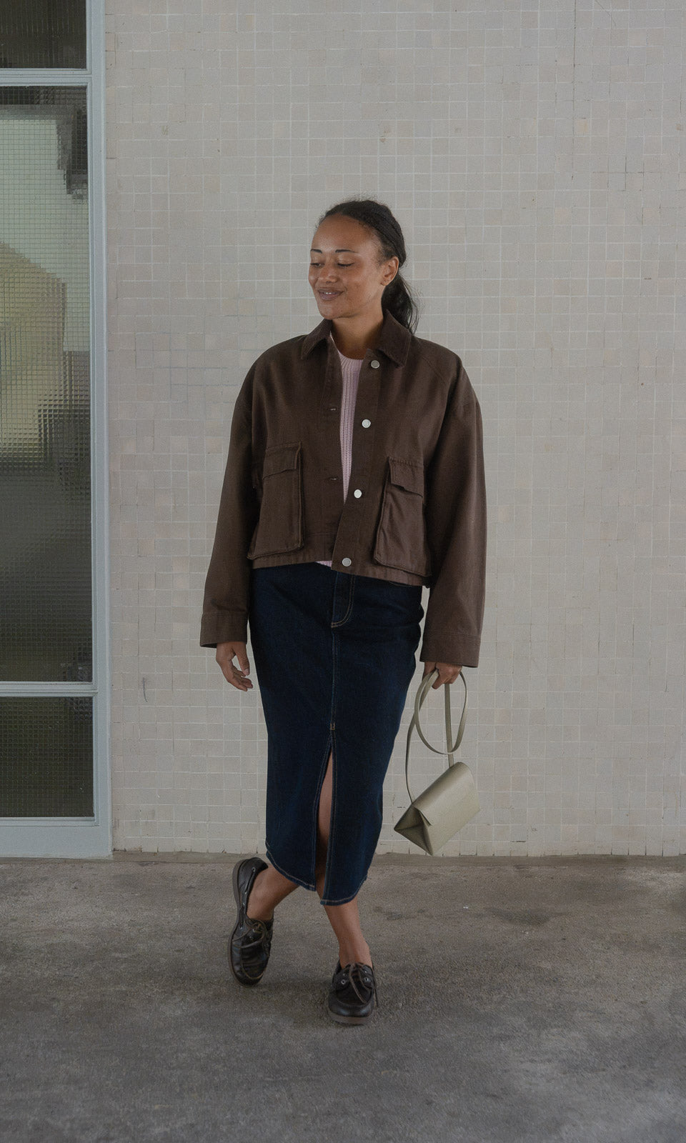 Midi Jeansrock / Dunkelblau