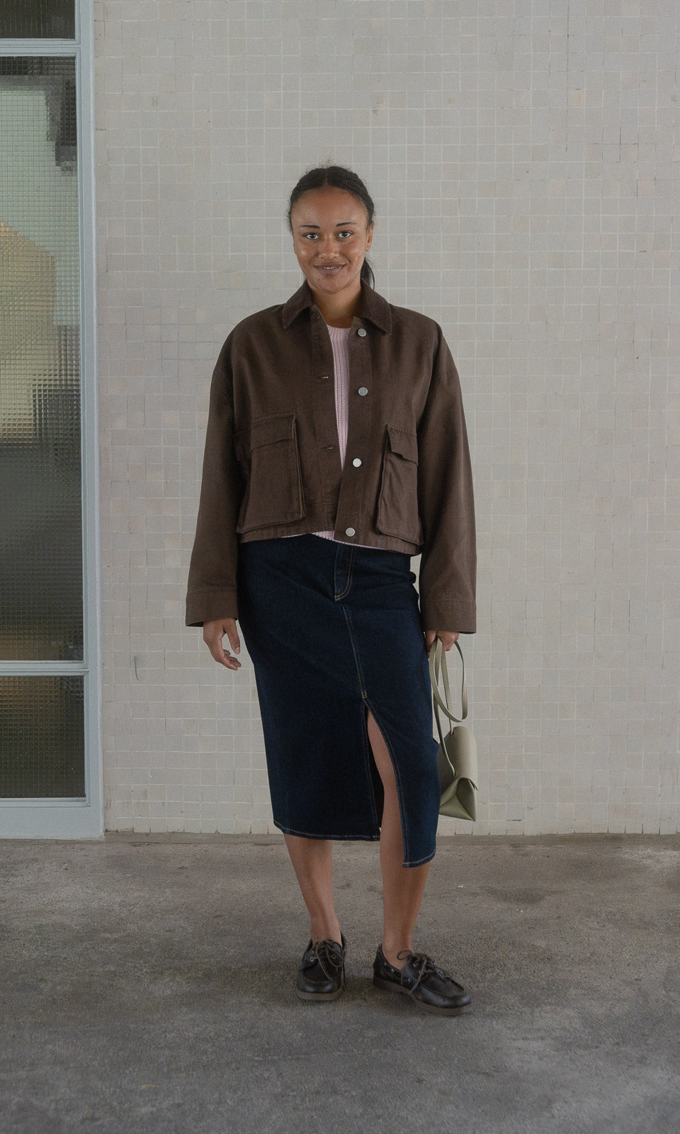 Midi Jeansrock / Dunkelblau