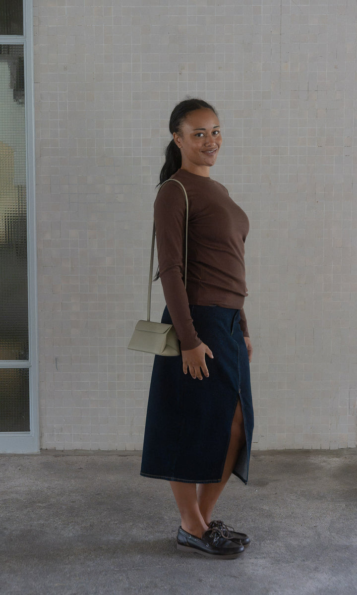 Langarmshirt Cléo / Braun