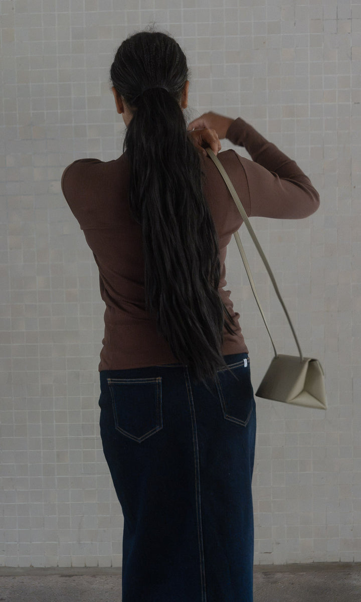 Midi Jeansrock / Dunkelblau