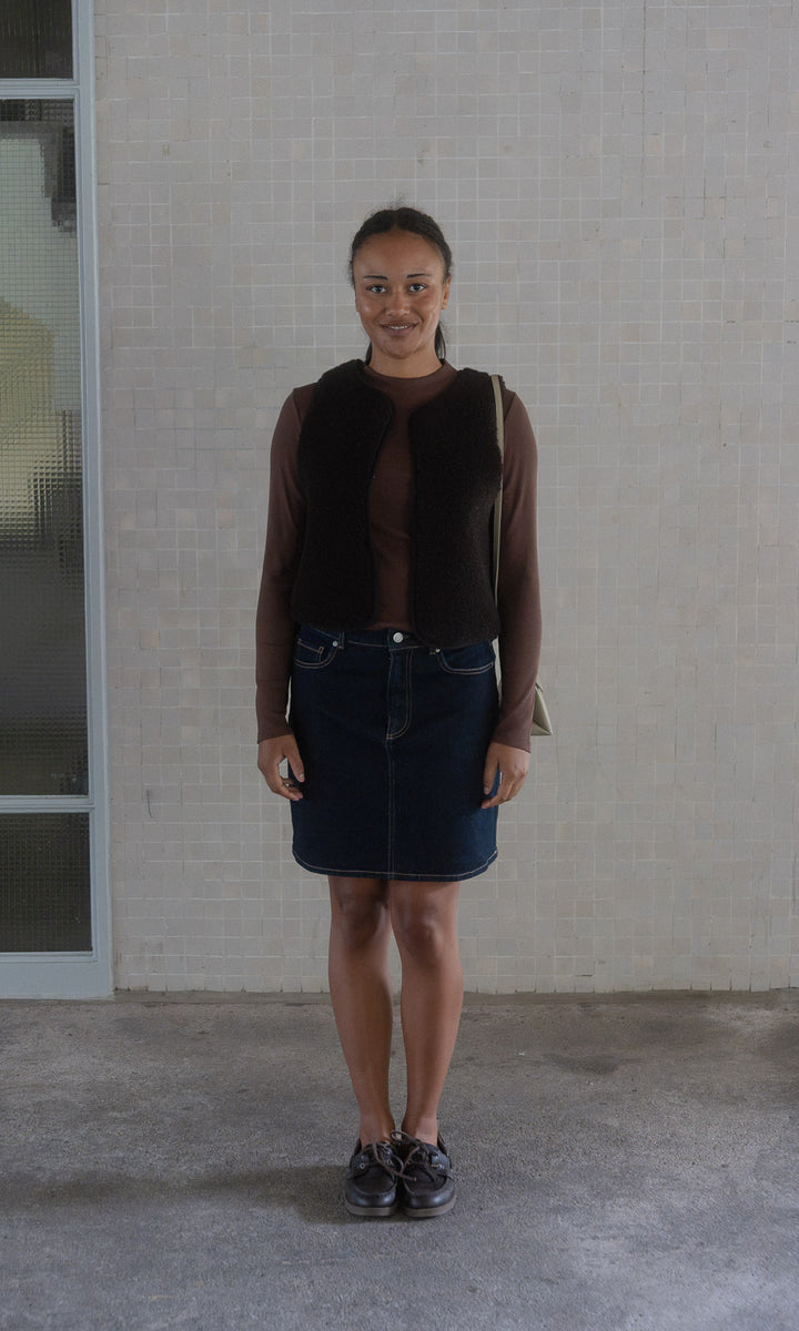 Langarmshirt Cléo / Braun