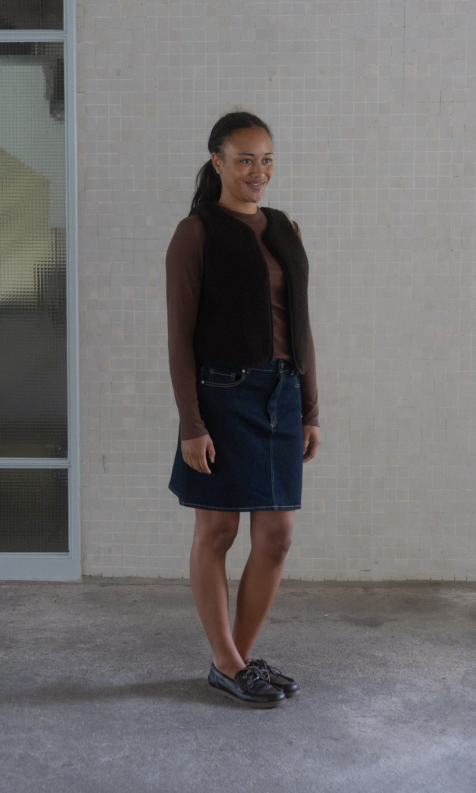 Langarmshirt Cléo / Braun