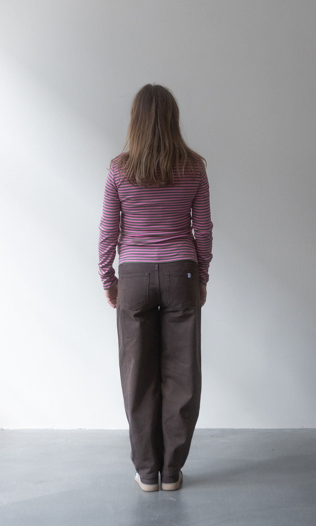 Umstandsjeans Barrel Leg Chocolat
