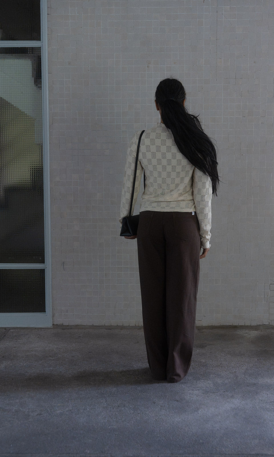Crochet Langarmshirt / Creme