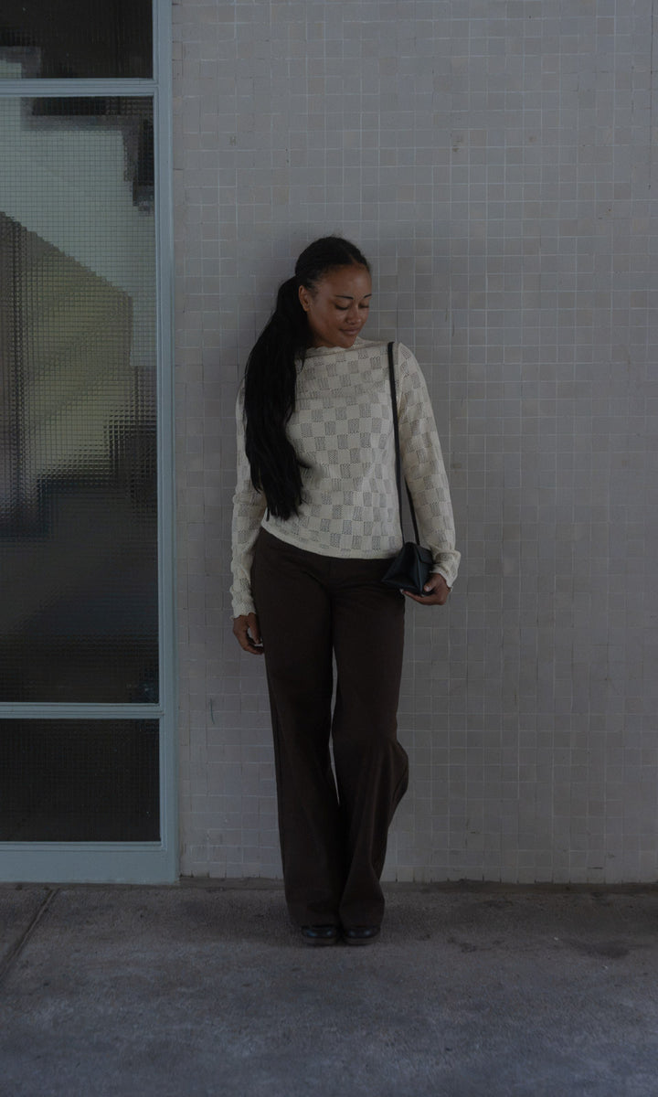 Crochet Langarmshirt / Creme