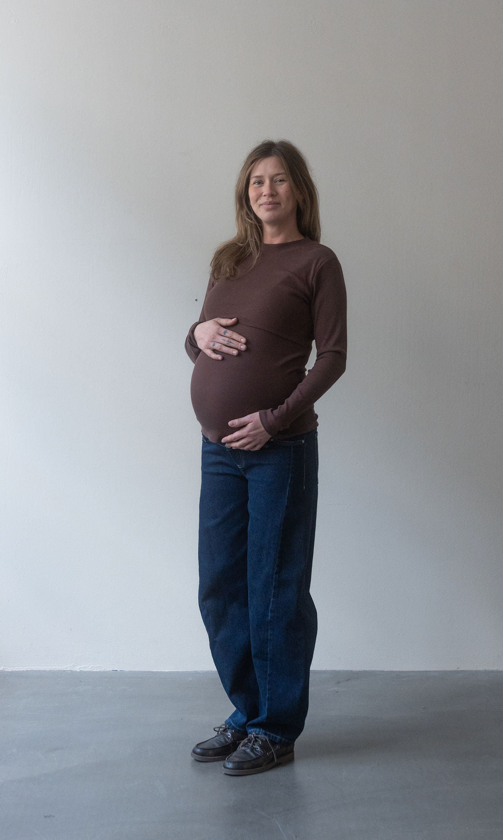 Umstandsjeans Barrel Leg / Dunkelblau