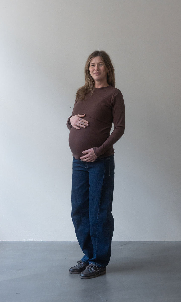 Umstandsjeans Barrel Leg / Dunkelblau