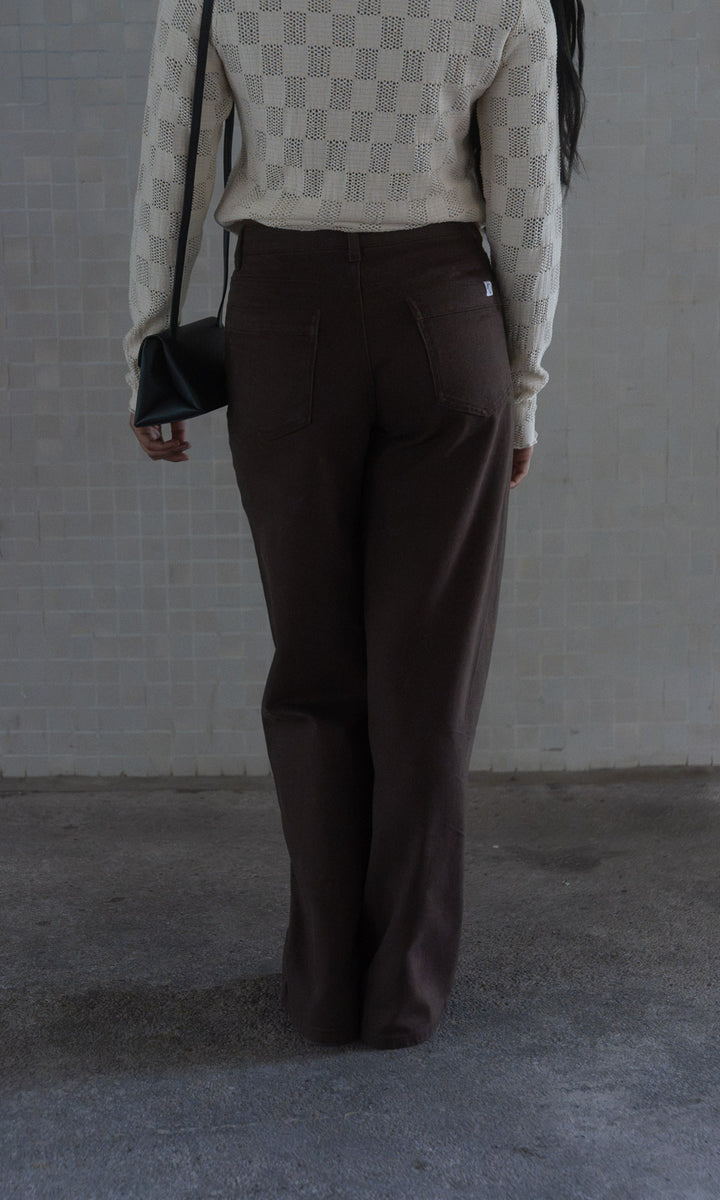 Long Leg Jeans / Braun