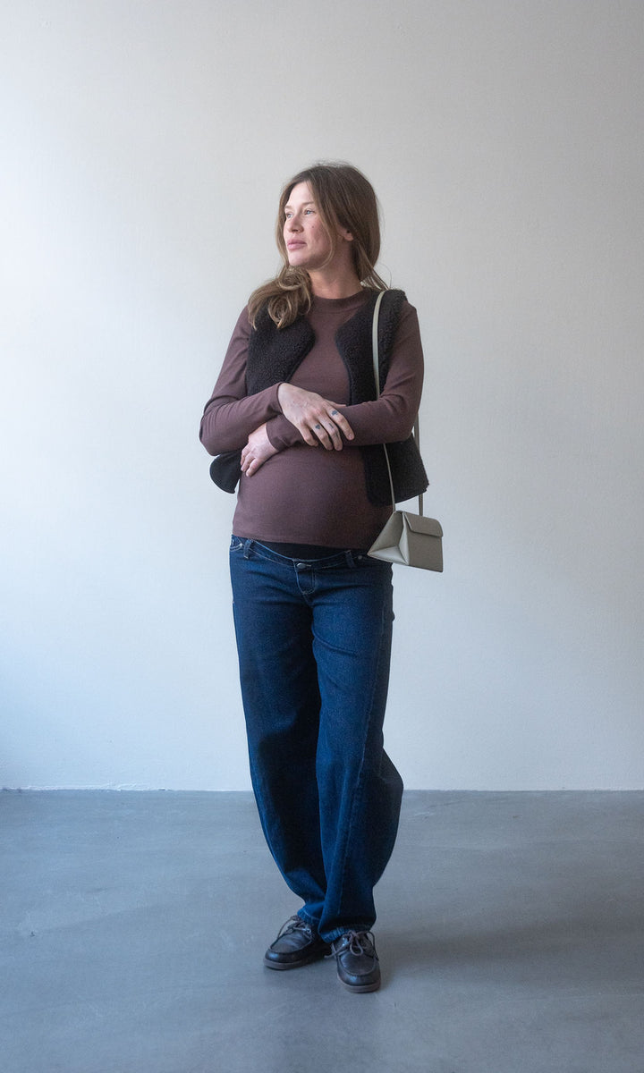 Umstandsjeans Barrel Leg / Dunkelblau