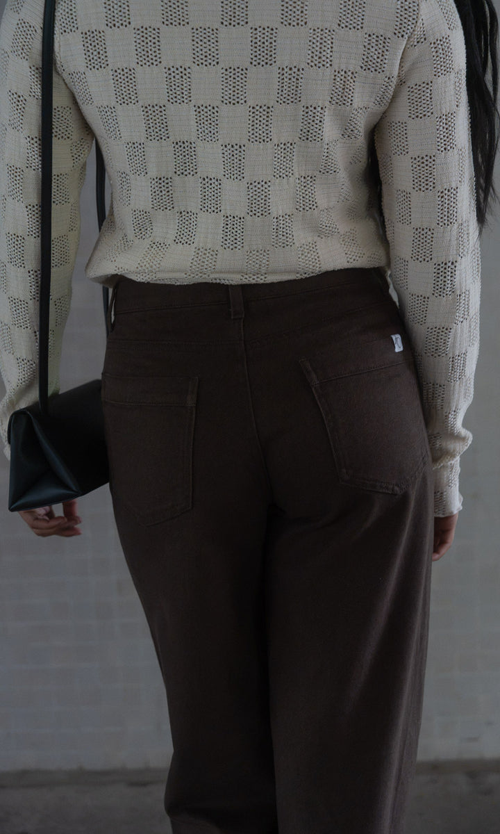 Long Leg Jeans / Braun