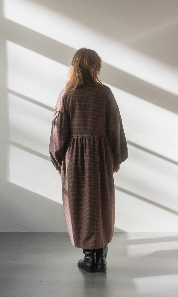 Karo Stillkleid Lovis / Braun