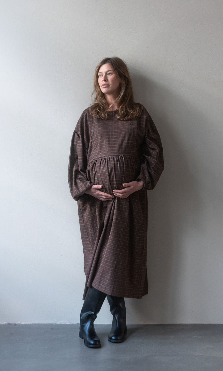 Karo Stillkleid Lovis / Braun