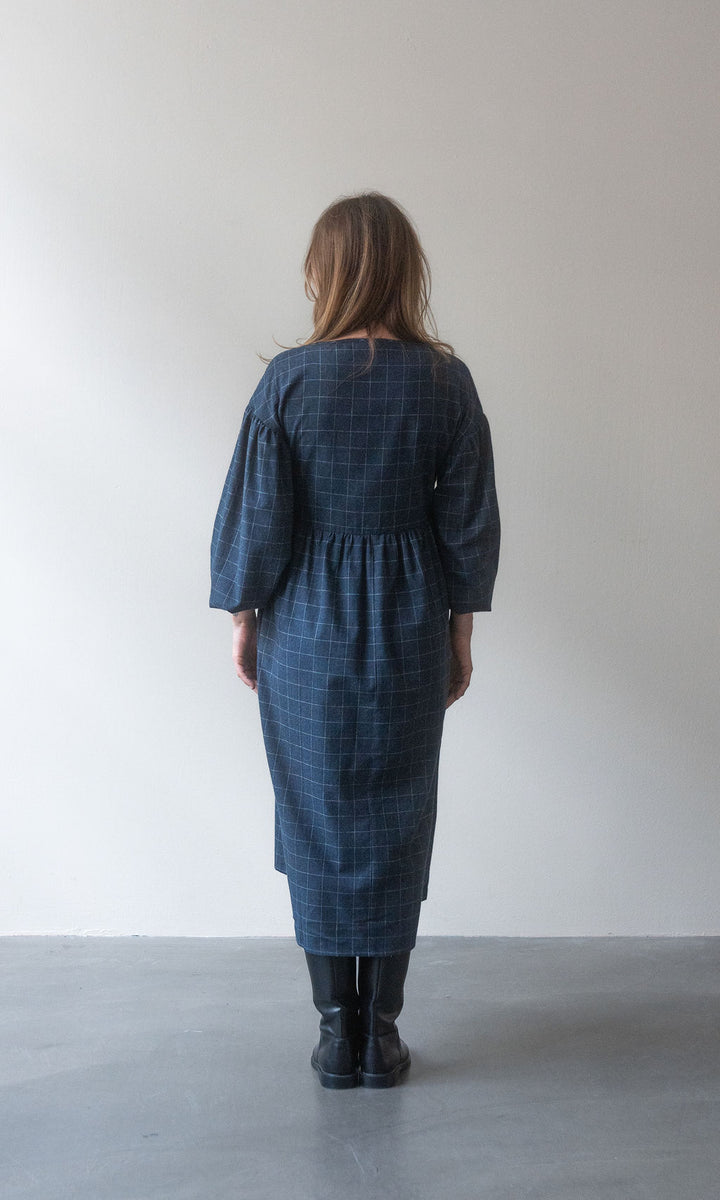 Karo Stillkleid Lovis / Dunkelblau