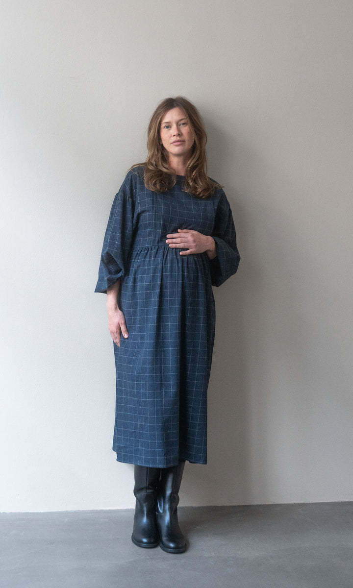 Karo Stillkleid Lovis / Dunkelblau