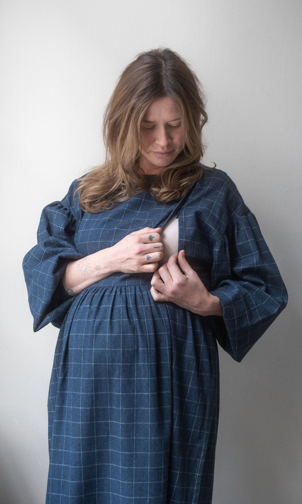 Karo Stillkleid Lovis / Dunkelblau