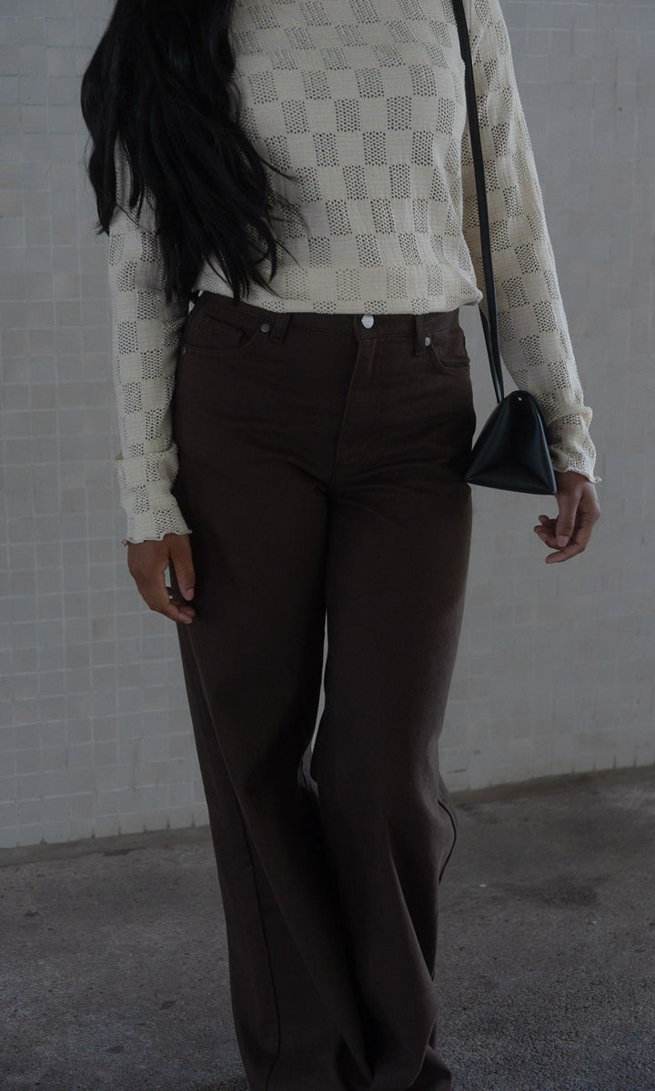Long Leg Jeans / Braun