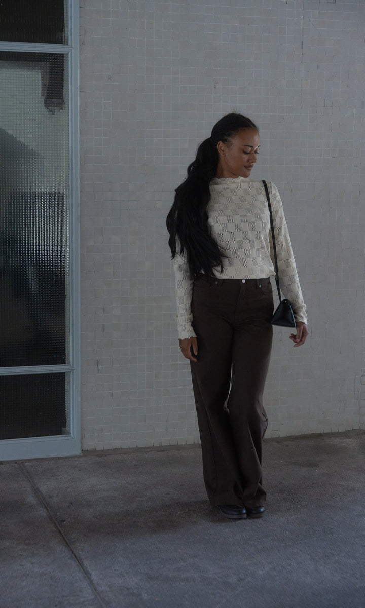 Crochet Langarmshirt / Creme