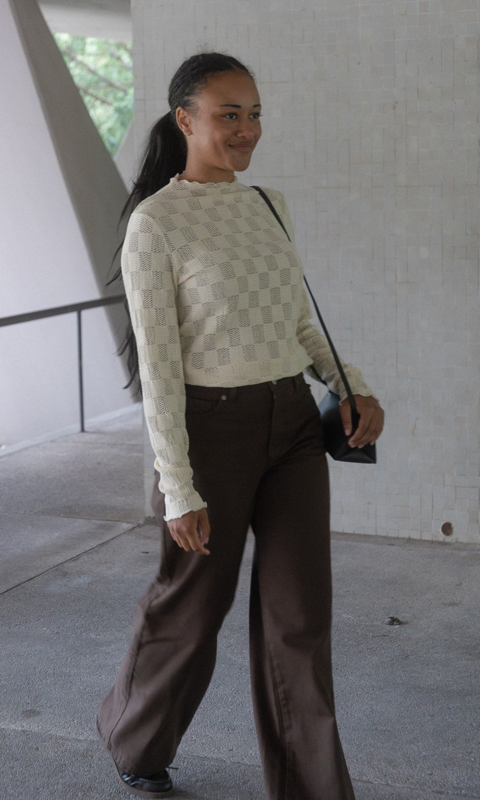 Crochet Langarmshirt / Creme